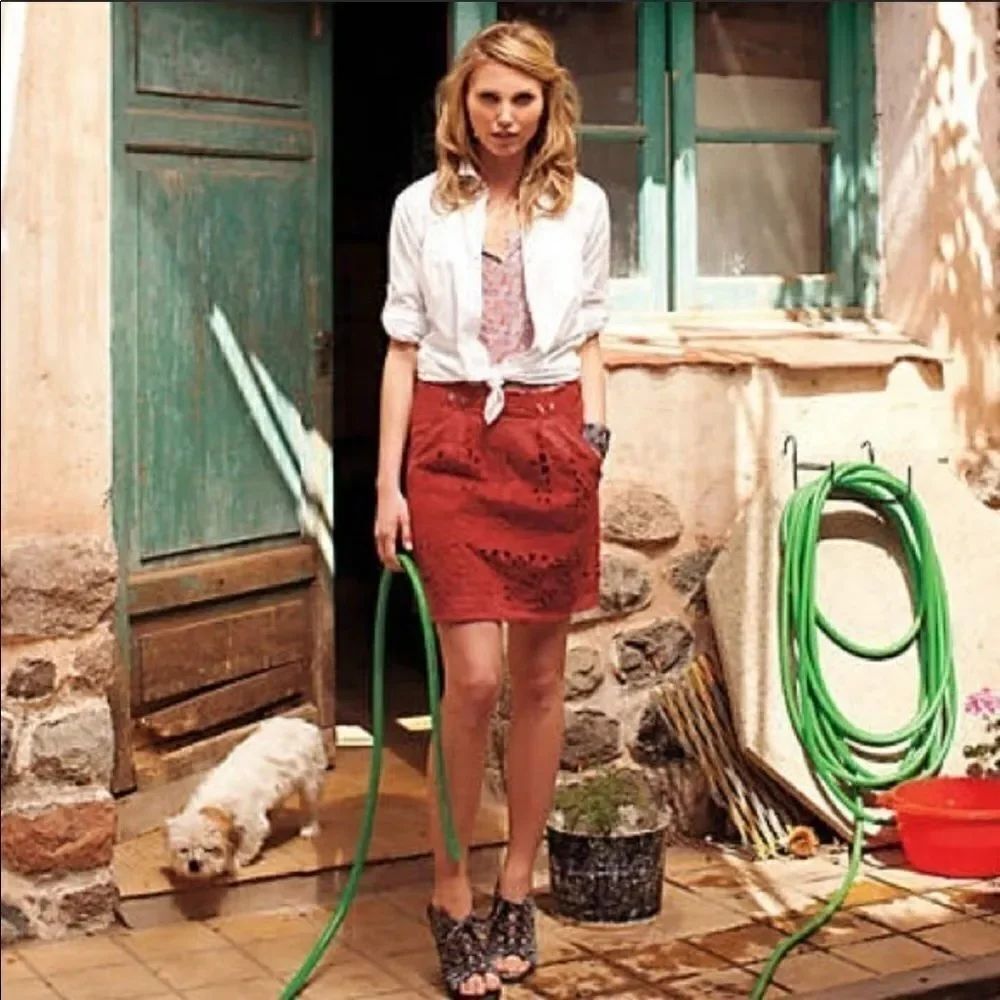 Anthropologie Yoanna Baraschi Tomato Picking Skirt